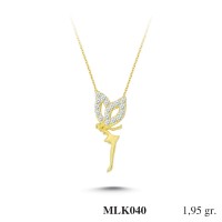 Silver    necklace    with    pendant                                     MLK040-925K