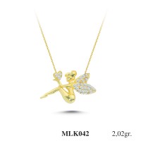Silver    necklace    with    pendant                                     MLK042-925K