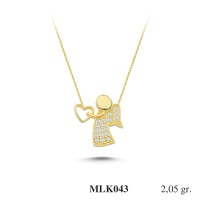 Silver    necklace    with    pendant                                     MLK043-925K