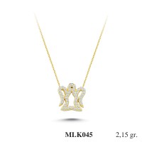 Silver    necklace    with    pendant                                     MLK045-925K