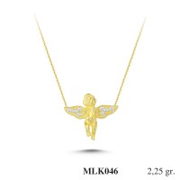 Silver    necklace    with    pendant                                     MLK046-925K
