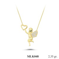 Silver    necklace    with    pendant                                     MLK048-925K