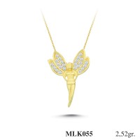 Silver    necklace    with    pendant                                     MLK055-925K