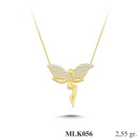 Silver    necklace    with    pendant                                     MLK056-925K