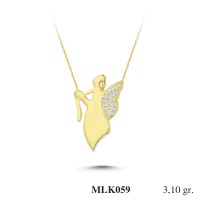 Silver    necklace    with    pendant                                     MLK059-925K