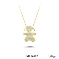 Silver    necklace    with    pendant                                     MLK062-925K