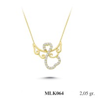 Silver    necklace    with    pendant                                     MLK064-925K