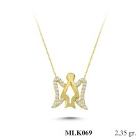 Silver    necklace    with    pendant                                     MLK069-925K