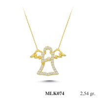 Silver    necklace    with    pendant                                     MLK074-925K
