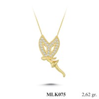 Silver    necklace    with    pendant                                     MLK075-925K