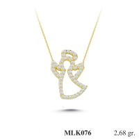 Silver    necklace    with    pendant                                     MLK076-925K