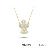 Silver    necklace    with    pendant                                     MLK077-925K