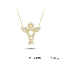 Silver    necklace    with    pendant                                     MLK078-925K