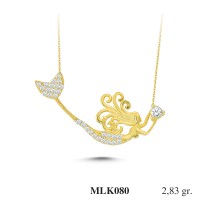 Silver    necklace    with    pendant                                     MLK080-925K
