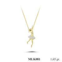 Silver    necklace    with    pendant                                     MLK081-925K