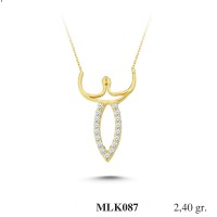Silver    necklace    with    pendant                                     MLK087-925K
