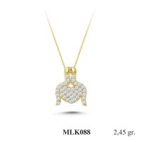 Silver    necklace    with    pendant                                     MLK088-925K