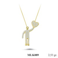 Silver    necklace    with    pendant                                     MLK089-925K