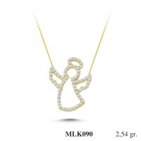 Silver    necklace    with    pendant                                     MLK090-925K