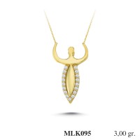 Silver    necklace    with    pendant                                     MLK095-925K