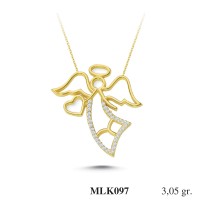 Silver    necklace    with    pendant                                     MLK097-925K