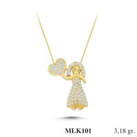 Silver    necklace    with    pendant                                     MLK101-925K