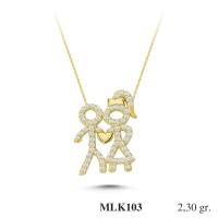 Silver    necklace    with    pendant                                     MLK103-925K