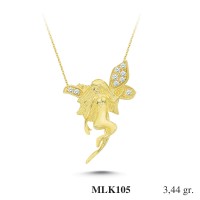 Silver    necklace    with    pendant                                     MLK105-925K