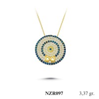 Silver    necklace    with    pendant                                     NZR097-925K