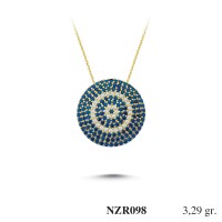 Silver    necklace    with    pendant                                     NZR098-925K
