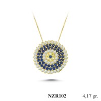 Silver    necklace    with    pendant                                     NZR102-925K