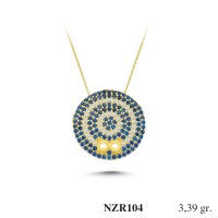 Silver    necklace    with    pendant                                     NZR104-925K