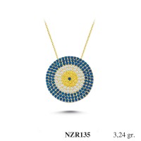 Silver    necklace    with    pendant                                     NZR135-925K