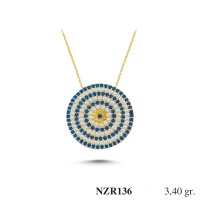 Silver    necklace    with    pendant                                     NZR136-925K
