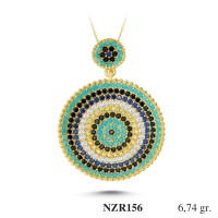 Silver    necklace    with    pendant                                     NZR156-925K