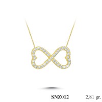 Silver    necklace    with    pendant                                     SNZ012-925K