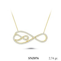 Silver    necklace    with    pendant                                     SNZ076-925K