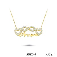 Silver    necklace    with    pendant                                     SNZ087-925K