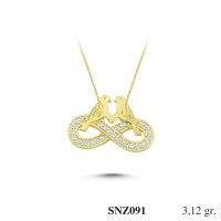 Silver    necklace    with    pendant                                     SNZ091-925K