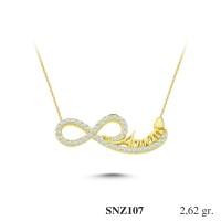 Silver    necklace    with    pendant                                     SNZ107-925K