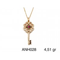 Silver    necklace    with    pendant                                          ANH028-925K