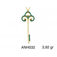 Silver    necklace    with    pendant                                          ANH032-925K