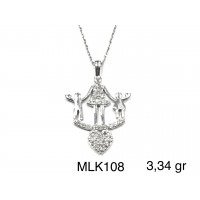 Silver    necklace    with    pendant                                     MLK108-925K