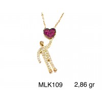 Silver    necklace    with    pendant                                     MLK109-925K