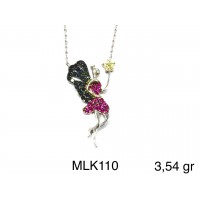 Silver    necklace    with    pendant                                     MLK110-925K