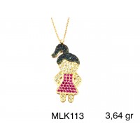 Silver    necklace    with    pendant                                     MLK113-925K