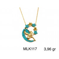 Silver    necklace    with    pendant                                     MLK117-925K