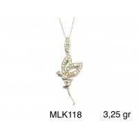 Silver    necklace    with    pendant                                     MLK118-925K