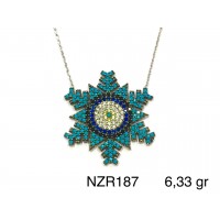 Silver    necklace    with    pendant                                     NZR187-925K