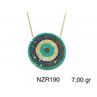 Silver    necklace    with    pendant                                     NZR190-925K